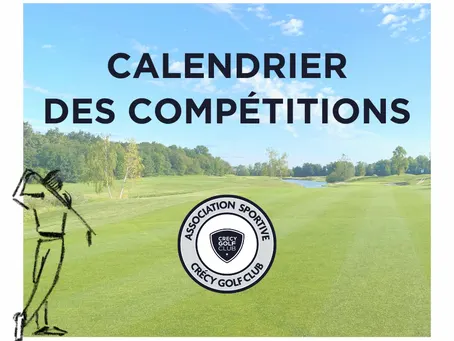 Calendrier des compétitions - maj 28.03